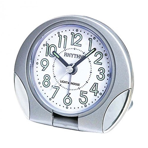 Rhythm Value Added Beep Alarm Clock Silver Rhythm Value Added Beep Alarm Clock Silver